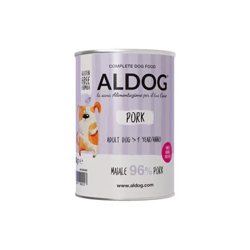 ALDOG® PORK – monoproteines sertéspástétom felnőtt kutyáknak 400g