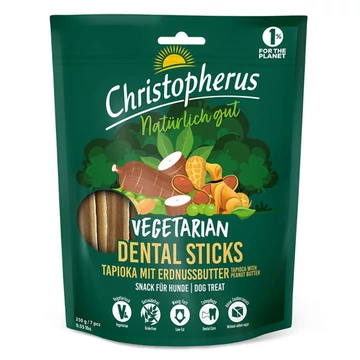 Christopherus vegetáriánus dental stick – ​​tápióka mogyoróvajjal 250g