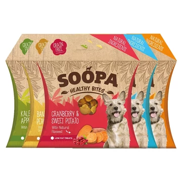 Soopa Healthy Bites hipoallergén, gabonamentes trénig jutifalatok,Gyömbéres keksz