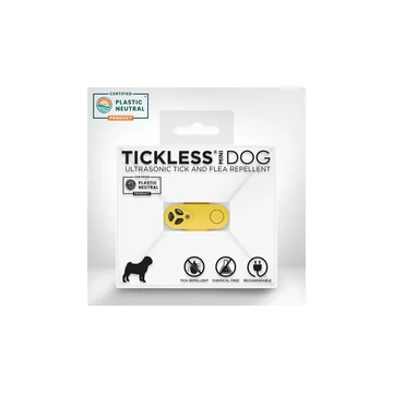 TICKLESS - Vegyszermentes, tölthető kullancs- és bolhariasztó medál, mini sárga