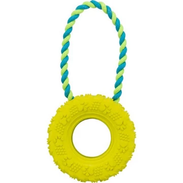 Trixie Tire on a Rope - natúr gumi játék (kerék kötéllel) kutyák részére 31cm