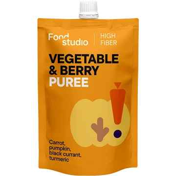 Food Studio zöldség- és bogyósgyümölcs-püré sütőtökkel és fekete ribizlivel kutyáknak 150ml