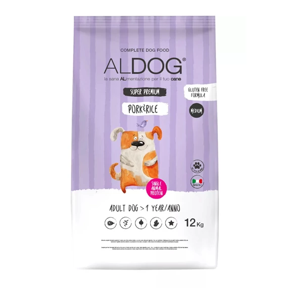 ALDOG - PORK hypoallergén kutyatáp, Medium