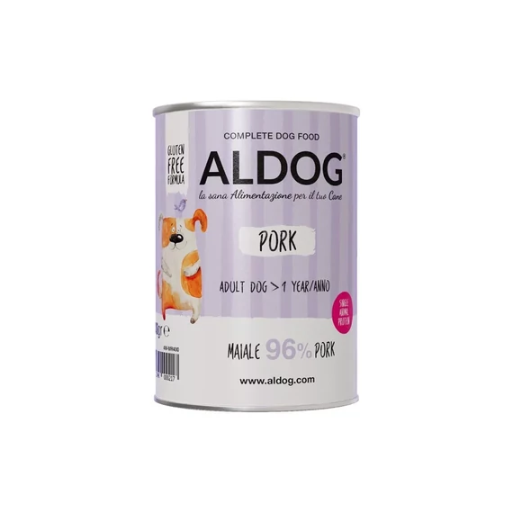 ALDOG® PORK – monoproteines sertéspástétom felnőtt kutyáknak 400g