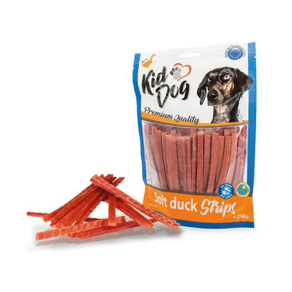 KidDog Puha Kacsa csíkok 250g
