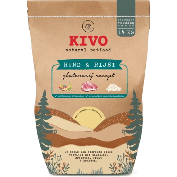 Kivo Marhahús&Rizs száraztáp felnőtt kutyáknak 14kg