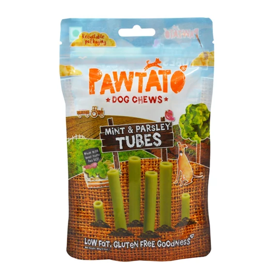 PAWTATO TUBES - Menta és petrezselyem 90g