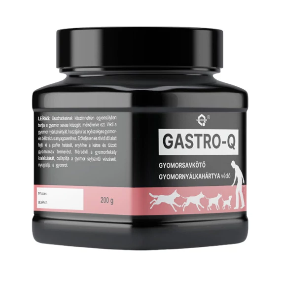 Quebeck GASTRO-Q gyomorsavkötő, gyomornyálkahártya védő készítmény kutyáknak 250g