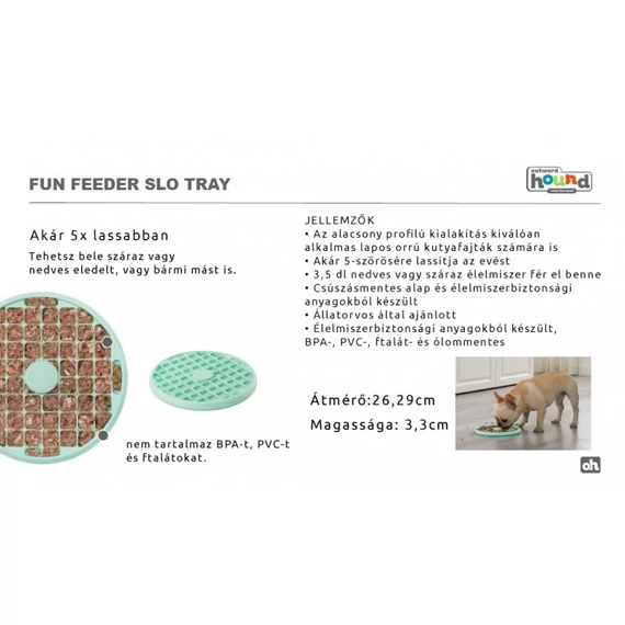 Fun Feeder evéslassító tál Slo Tray Menta L
