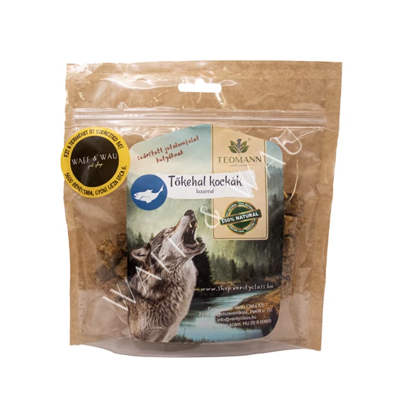 Teomann Szárított Tőkehal kockák Lazaccal 100g