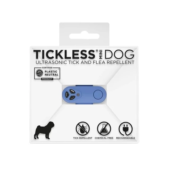 TICKLESS - Vegyszermentes, tölthető kullancs- és bolhariasztó medál, mini kék