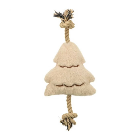 Trixie 92006 Xmas játék Plüss fa, kötélen 38cm