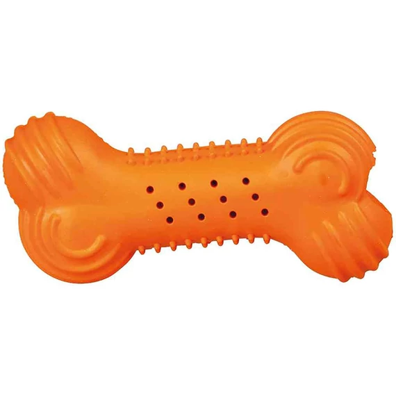 Trixie Rustling Bone Dog Toy - natúr gumi játék (zörgős csont) kutyák részére 11cm