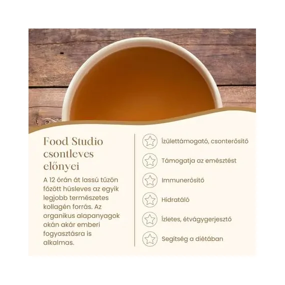 Food Studio fűvel táplált marha csontleves kutyáknak